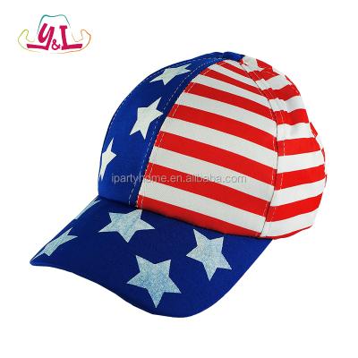 China Fashionable For Classic Patriotic Baseball Cap 4th Of July Softtextile Good Quality Classic Baseball Cap With USA American Flag for sale