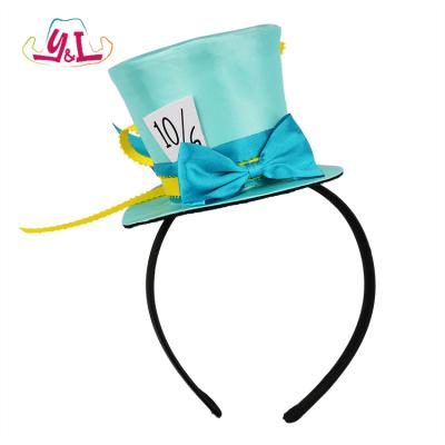 China Easter Fashion Customized Designer Women Headband With Mini Size Polyester Hat for sale