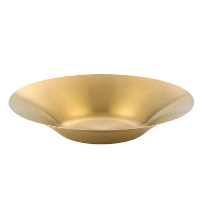 China Viable Wholesale Food Grade 304 Stainless Steel Gold Fruit Bowl Restaurant Salad Bowl for sale