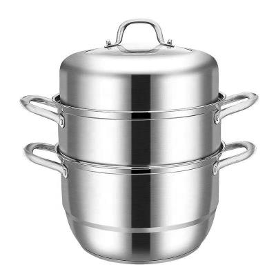 China Sustainable Food Grade 316 Stainless Steel Steamer Well Cooking Pots Steamer Pot for sale