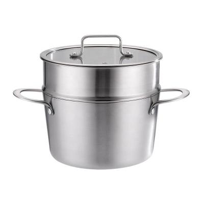 China Sustainable 304 Food Grade Stainless Steel Food Steamer Cooker Steamer Pot 20cm Pots for sale