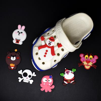 China Shoe Buckle Christmas Accessories PVC Rubber Shoe Charms For Clogs Shoe Accessories for sale