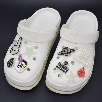 China Shoe Buckle Bunny Croc Shoe The Bad Charms Glow In The Dark Shoe Accessories Ornaments Fit For Croc Charms for sale