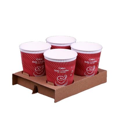 China Wholesales Disposable Hot Disposable Cup Sleeve Paper Coffee Custom Cup Holder for sale