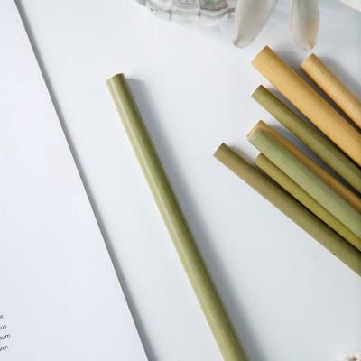 China 100% Natural Green Degradable Bamboo Logo Eco-friendly DS Reed Label Reusable Drinking Straws For Drinks Shop for sale