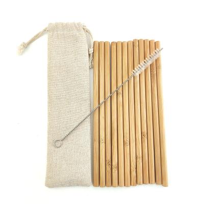 China Customized Wholesale Eco Friendly Reusable Natural Organic Bamboo Fiber Logo Drinking Straw for sale