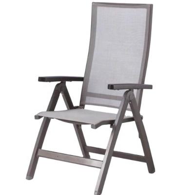 China Modern Adjustable Aluminum Material 5 Seat Mesh Outdoor Folding Chair For Beach for sale