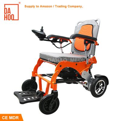 China Lightweight Hot Selling Wheelchair High Back Trolley Folding Remote Control Handicapped Electric Wheelchair for sale