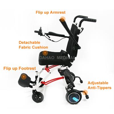 China New Lightweight Lightweight Electric Wheelchair Elderly Four Wheel High Strength Traveling Wheelchair for sale