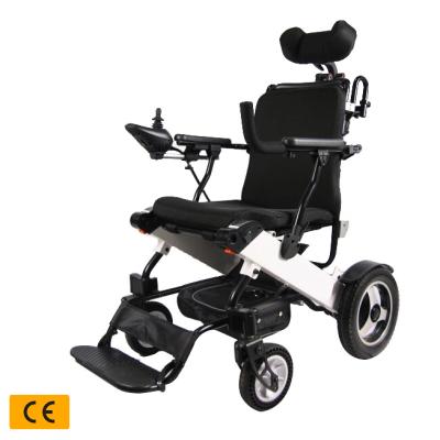 China Lightweight Aluminum Wheelchair Stand Folding Electric Wheelchair With Light Weight for sale