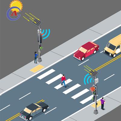 China Pedestrian Pedestrian Pedestrian Zebra Crosswalk Pelican Wireless Wireless Pedestrian Crosswalk Push Button Traffic Light System for sale