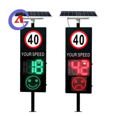 China Outdoor Metal Road Safety Speed ​​Limit Display Traffic LED Warning Sign for sale