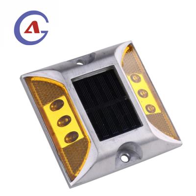 China Cat Eye Reflective Aluminum Pavement Solar LED Road Marker Flashing Stud in Different Colors for sale