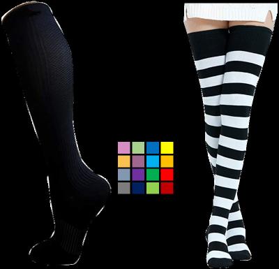 China Cotton Ladies Thigh High Socks QUICK DRY Custom Designer Logo Women Thigh High Socks Cotton Ladies Thigh High Socks for sale