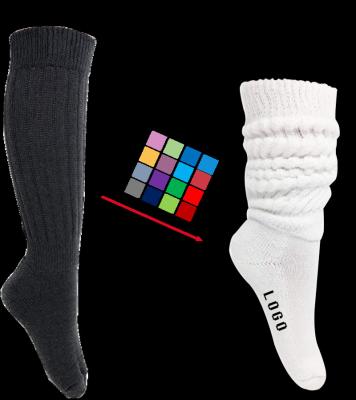 China Custom logo QUICK DRY extra long heavy cotton scrunched socks warm slouch socks for women for sale