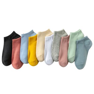 China QUICK DRY No Cut Show Socks Solid Color Wholesale Cotton Socks Women Manufacturer for sale