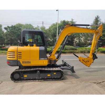 China Construction Material Shops XE60DA Micro Earthmoving Machinery 6t Mini Excavator for sale