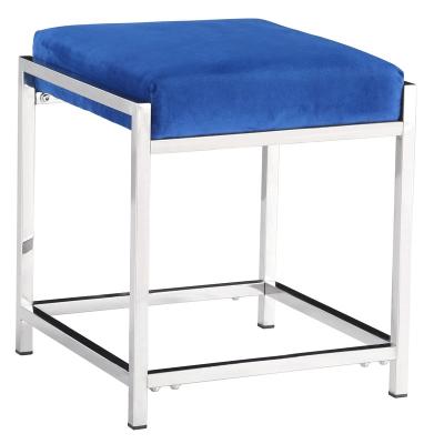 China Adjustable (Other) With Velvet Dining Chair Home Furniture Ottoman Bench Stool Wholesale Stainless Steel Frame Hotel Bed End Footstool for sale