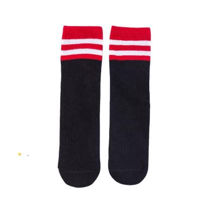 China Antibacterial Kids Tube Girls Stockings Medium Cotton Over The Knee Baby High Tube Dance Two-Lined Socks for sale