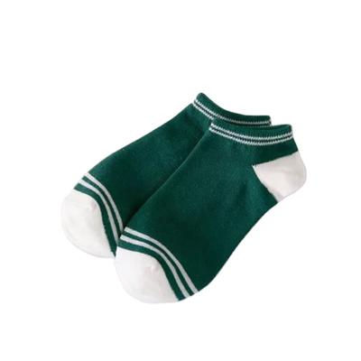 China 2022 new cotton antibacterial striped women's short socks wholesale for sale