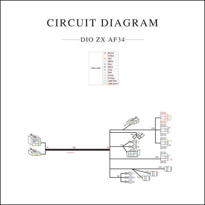 China Motorcycle Full Cable Wiring Vehicle Line For DIO ZX AF34 50cc Scooter Electrics Cable Line Lgnition DIO 50cc Accessories for sale