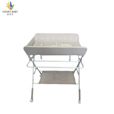 China Newborn Collapsible Diaper Table Baby Folding Station Diaper Changing Table for sale