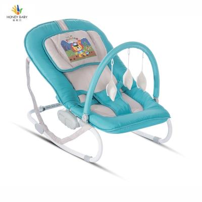 China Foldable Comfort Toddler Rocking Chair Blue Folding Baby Bouncer for sale