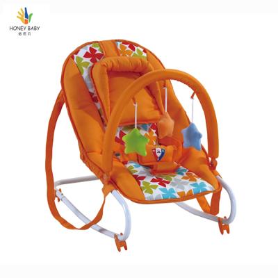 China Foldable Adjustable Chair Indoor Rocking Baby Bouncer 2 In 1 Baby Bouncer for sale