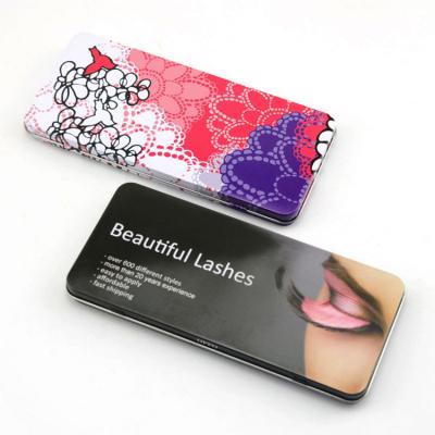 China Eco Friendly Custom Recycled Small Metal Box Hinged Lid For Eyelash Brush for sale