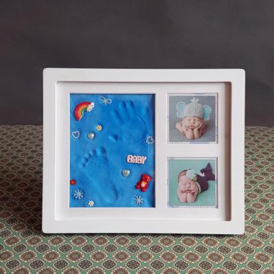 China Ornament Keepsake Picture Frame 28X23CM Handprint and Footprint Frame Kit for sale