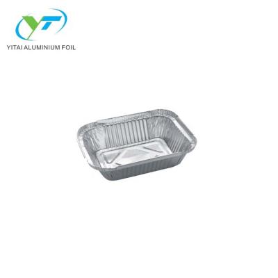 China Latest Wholesale High Quality Eco-friendly 250ml Rectangular Disposable Aluminum Foil Container for sale