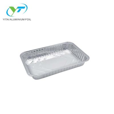 China Eco-friendly Filipino Market Medium Size Aluminum Foil Tray Steamer Table Pan With Lid for sale