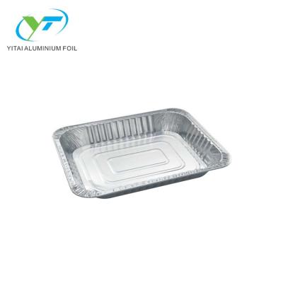 China Eco - Friendly Disposable Aluminum Foil Container With Half Lid Height for sale