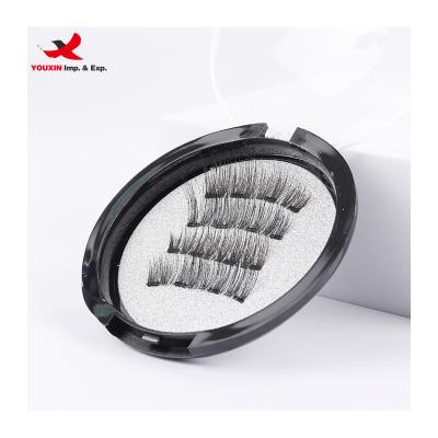 China FENGFLY Wholesale Soft Silk Magnet Whips Reusable Durable Magnetic Eyeliner Kit And Eyelashes Gently Glue Free Magnetic Eyelashes for sale