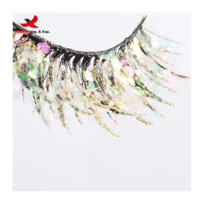 China Hot Selling Colorful High Quality Low MOQ Eyelashes FENGFLY Colorful Shinny Daily Handmade Clean Makeup Custom Full Strip Lashes Long Dramatic 3D Mink Eyelashes for sale