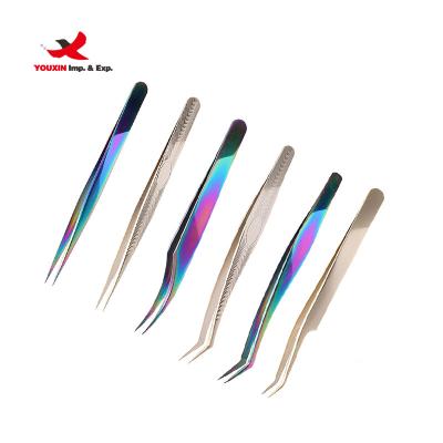 China FENGFLY 2022 Hot Sales Precision Eyelash Tweezers Eyelash Extension Tweezers Whips Accessories Wicks and Tools Fiber False Wick Tweezers for sale