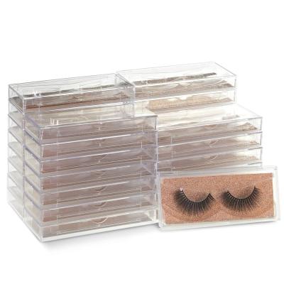 China FENGFLY 2022 Proper Product Hot Selling False Eyelashes Eyelash Holder Protecting Plastic Empty Eyelash Packaging Box Gold Glitter Eyelash Case for sale