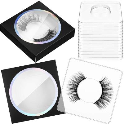 China Soft Paper Packaging Lash Case Eyelash Box Holder Empty Lash Case Square False Eyelashes Eyelash Display Tray FENGFLY Eyelash Packaging Box 30 for sale