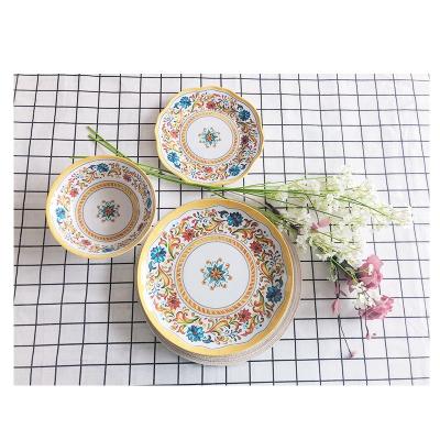 China Reusable Reusable Custom Made Melamine High Hard Plastic Side Snack Dish Viable 8.5 Inch Irregular Cheap Melamine Dish for sale