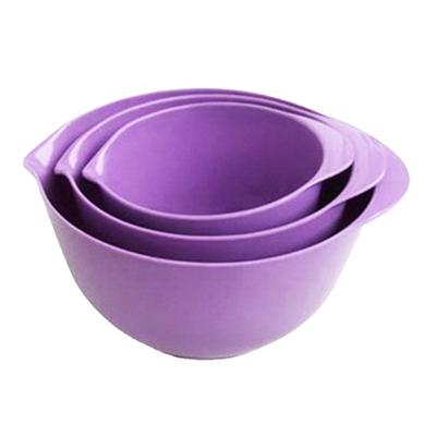 China Disposable hot sale food grade candy color melamine bowl 3pcs melamine mixing bowl for sale