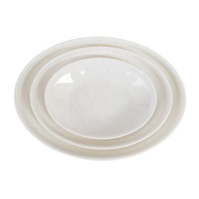 China Disposable high quality melamine oval dish, 3 sizes beige melamine melamine dish for sale