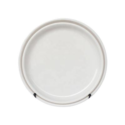 China 9 Inch Disposable Buffet Plate Restaurant Melamine Platter Serving Plastic Dish for sale