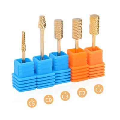 China Variety Styles Factory Sale Widely Used Popular Product Golden Drill Bits Various For Nail Drill for sale