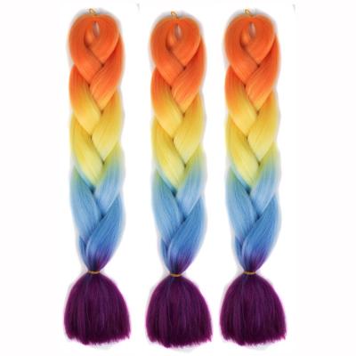 China High Temperature Fiber Hot Selling Ombre Expression Hair Elephant Hair Braiding Synthetic Hair Braiding Braid for sale