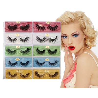 China Wholesale 3D Mink Fur False Curled False Eyelashes Natural Thick Pairs Of Curled Lashes Only With Custom Packing for sale