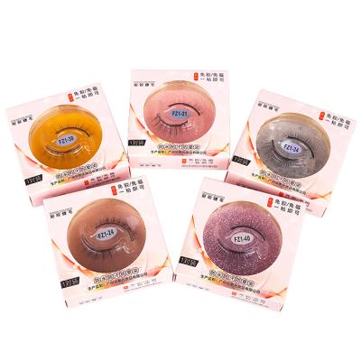 China Custom 3d Mink Eyelashes High Quality Durable Box Crystal Eyelashes Set Quick-Drying False Eyelashes Without Glue for sale