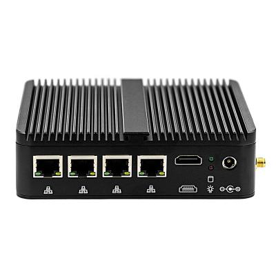 China pfsense Fanless Fanless Fanless Mini PC Industrial Firewall LAN System 4 Network Computer Server Ubuntu Win10 4G RAM 32G Virtual SSD SD-WAN CPE for sale