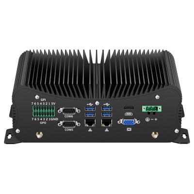 China Wholesale i7 8550U 8569U Fanless Mini Computer Barebone Server Workstation Fanless Industrial Embedded Micro PC RS232/485 GPIO for sale