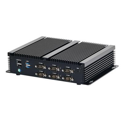 China i7 8550U i5 8250U i3 6157U Mini Industrial Rugged Fanless PC Embedded Industrial Computer 8G DDR4 RAM 256G SSD 2 COM 8 USB LAN 6 Win 10 IoT for sale