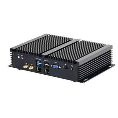 China i7 i5 i3 Mini PC Computer LAN Server 6 Industrial Embedded Rugged COM 8 USB Win10 IoT Barebone Fanless Single Board Computer IoT IPC for sale